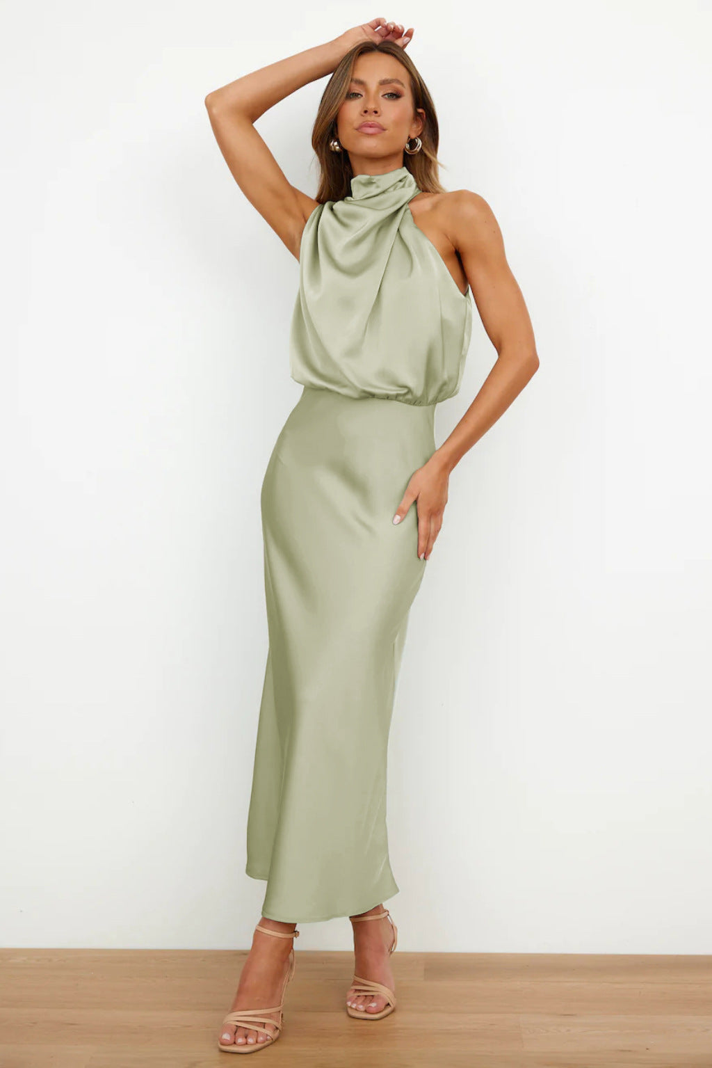 Felicia™ | Lang kjole med halterneck