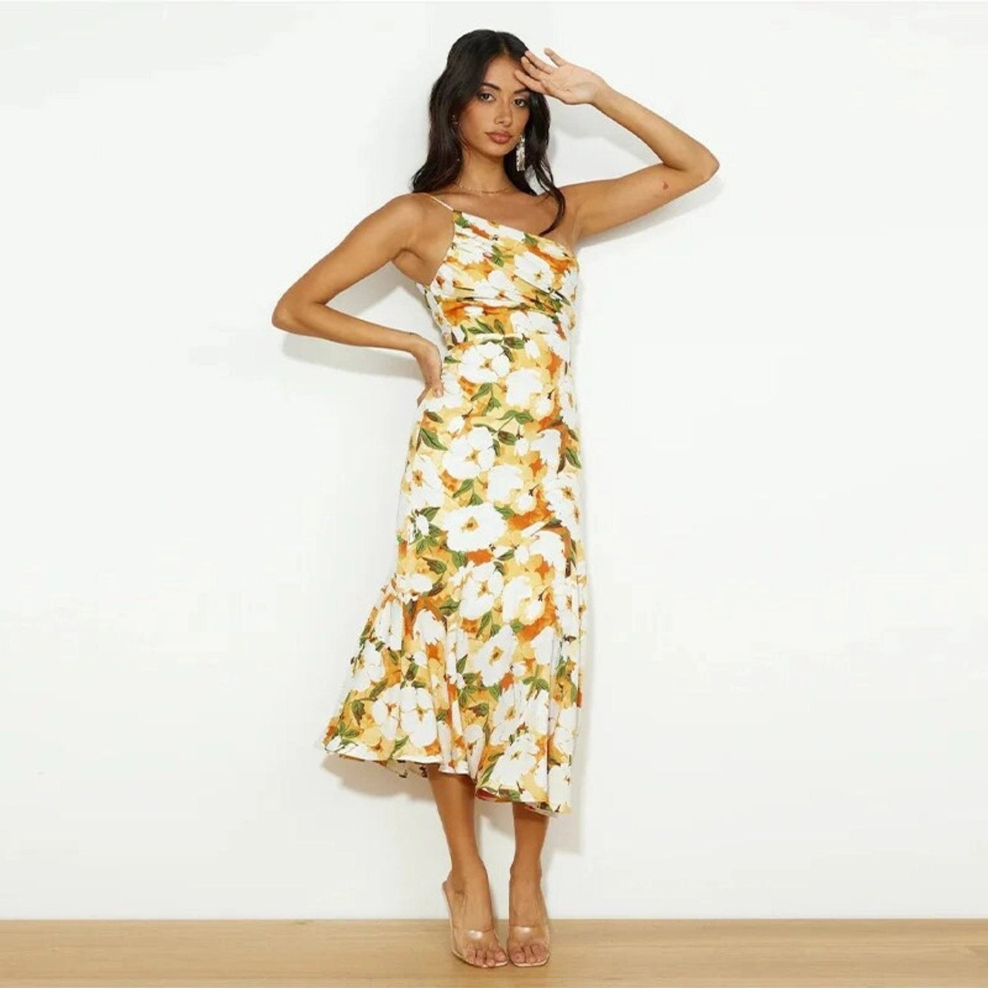 Willa™ | Asymmetrisk maxikjole med blomsterprint