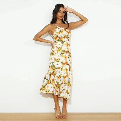 Willa™ | Asymmetrisk maxikjole med blomsterprint