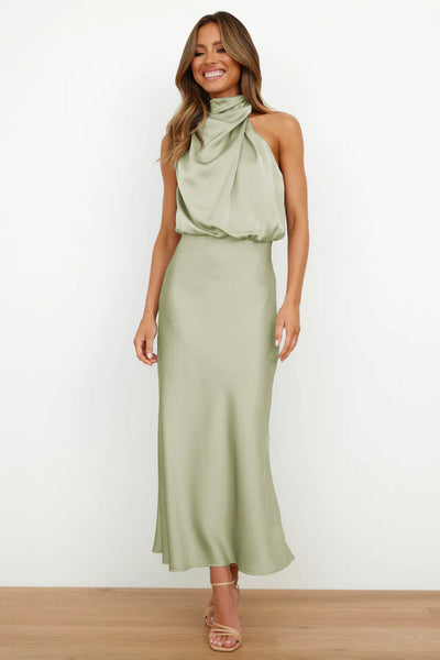 Felicia™ | Lang kjole med halterneck