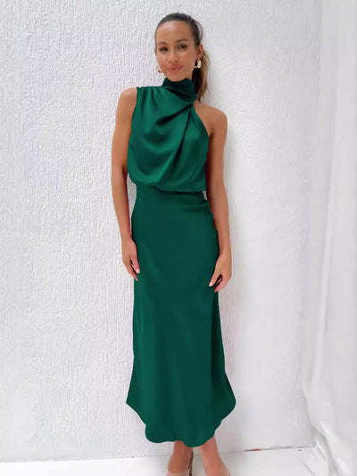 Felicia™ | Lang kjole med halterneck