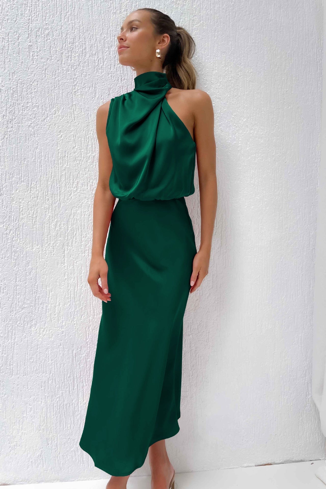 Felicia™ | Lang kjole med halterneck
