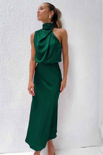 Felicia™ | Lang kjole med halterneck