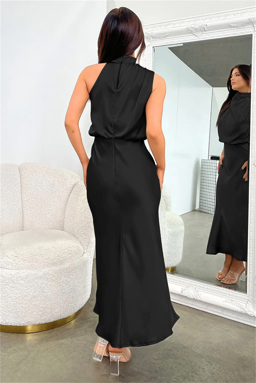 Felicia™ | Lang kjole med halterneck