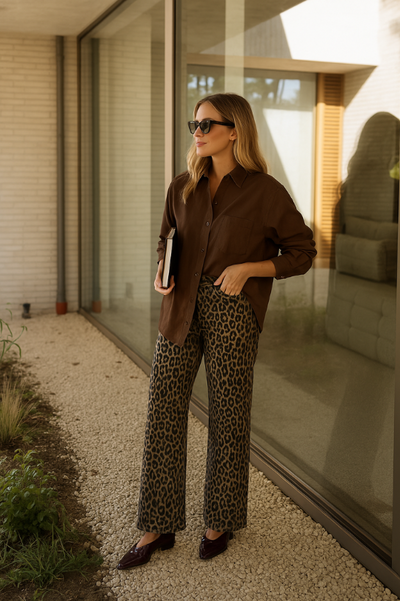 Hanna™ | Slengbuksen med leopardmønster