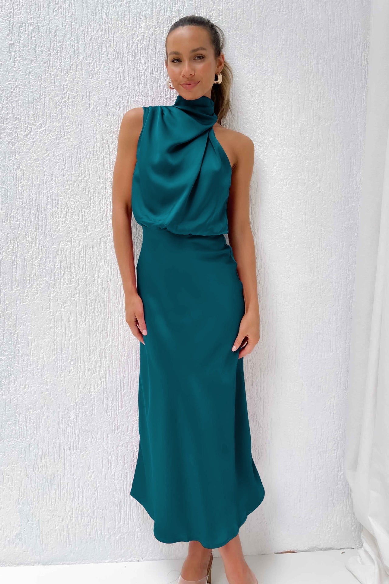 Felicia™ | Lang kjole med halterneck