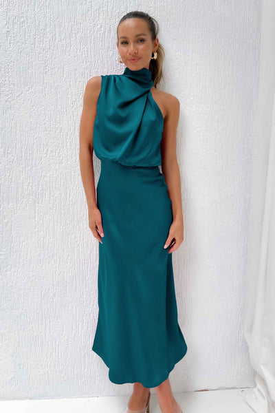 Felicia™ | Lang kjole med halterneck