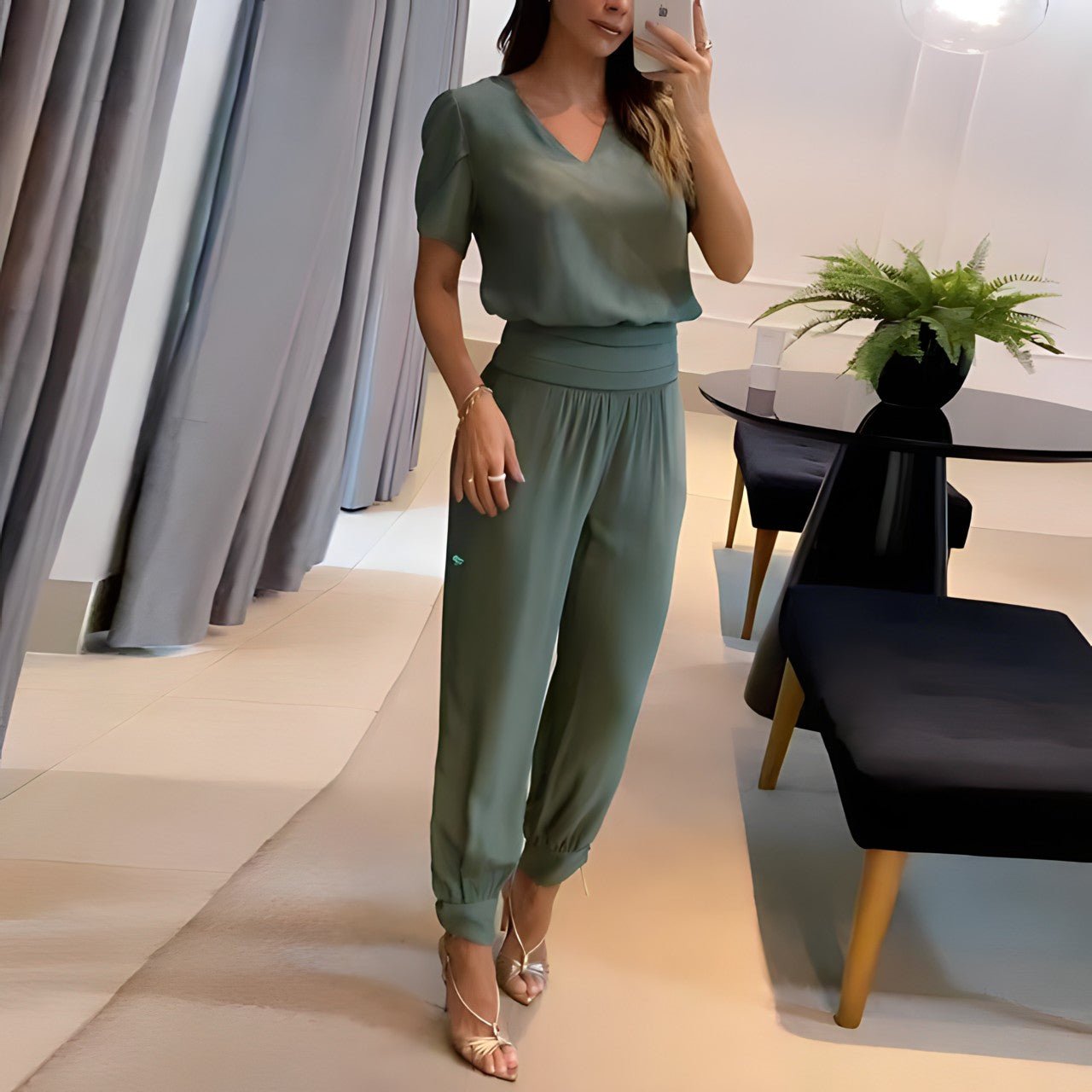 Alvilde™ | Trendy sett med bluse og bukse
