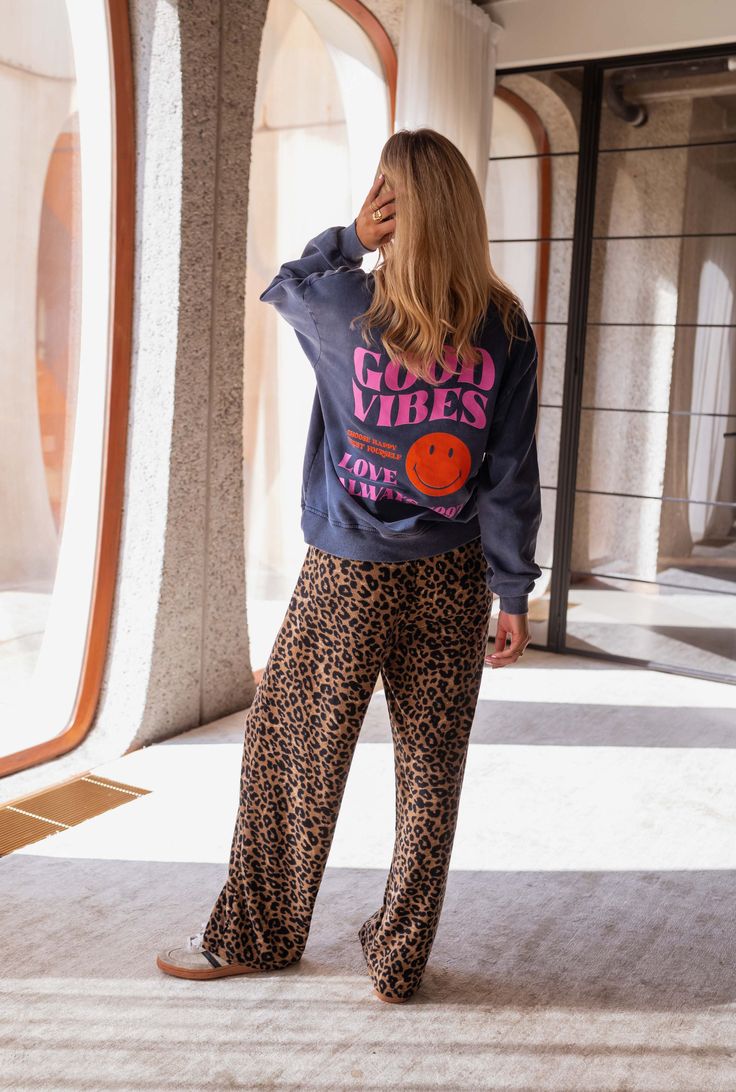 Ella™ | Leopardmønstret joggebukse